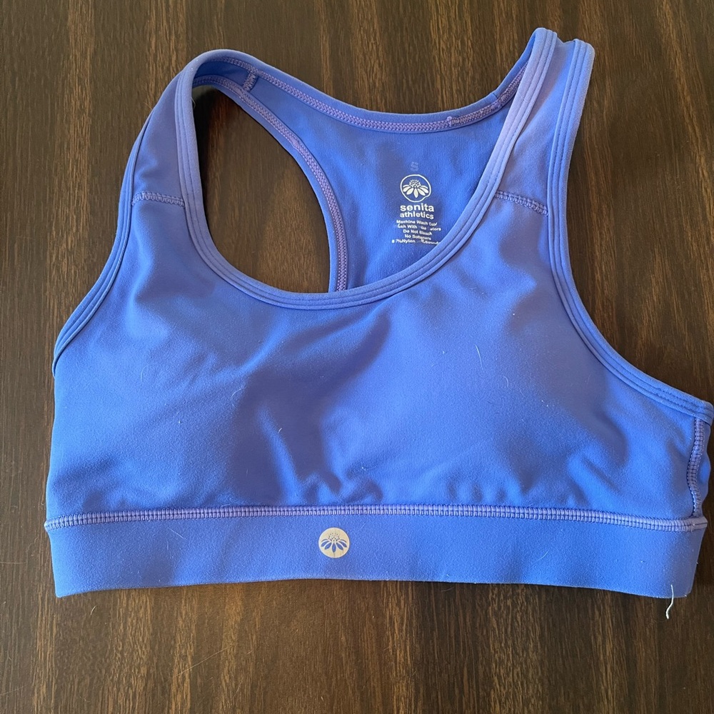 Senita Athletics Sarah Sports Bra - Sweet Blue size small